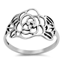 Load image into Gallery viewer, Sterling Silver Flower Shaped Plain RingsAnd Face Height 13mm