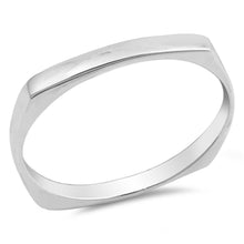 Load image into Gallery viewer, Sterling Silver Thin Shaped Plain RingsAnd Face Height 3mm