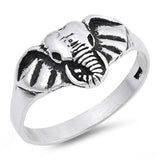 Sterling Silver Elephant Shaped Plain RingsAnd Face Height 10mm