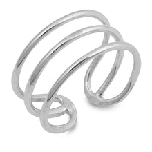 Load image into Gallery viewer, Sterling Silver Three Lines Shaped Plain RingsAnd Face Height 9mm