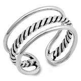 Sterling Silver Middle Spring Shaped Plain Rings And Face Height 12mm