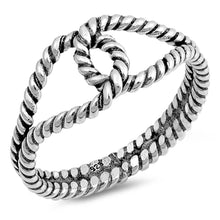 Load image into Gallery viewer, Sterling Silver Knot Shaped Plain RingsAnd Face Height 9mm