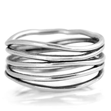 Load image into Gallery viewer, Sterling Silver Oxidized Spring Shaped Plain Rings, Face Height 10mm