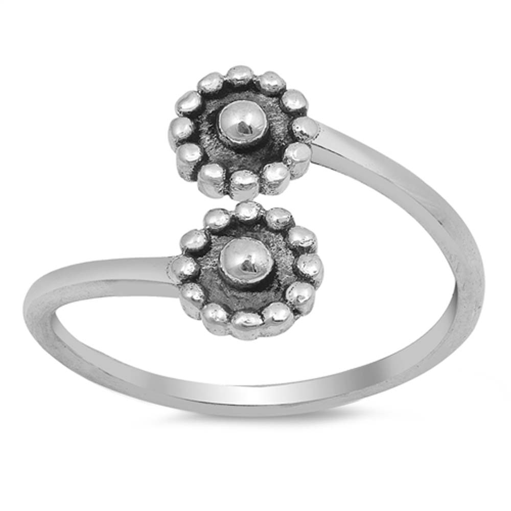 Sterling Silver Bali Design Plain RingsAnd Face Height 12mm