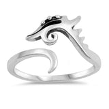 Sterling Silver Oxidized Dragon Shaped Plain RingsAnd Face Height 15mm