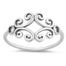 Load image into Gallery viewer, Sterling Silver Oxidized Celtic Shaped Plain RingsAnd Face Height 10mm