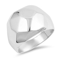 Load image into Gallery viewer, Sterling Silver Polished Dimensional Shaped Plain RingsAnd Face Height 17mm