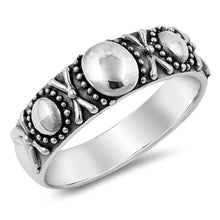 Load image into Gallery viewer, Sterling Silver Oxidized Bali Shaped Plain RingsAnd Face Height 6mm