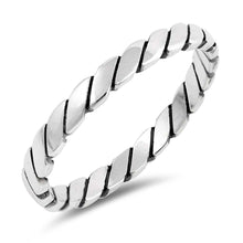Load image into Gallery viewer, Sterling Silver Oxidized Spinner Shaped Plain RingsAnd Face Height 3mm