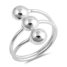 Load image into Gallery viewer, Sterling Silver High Polish Balls Ring