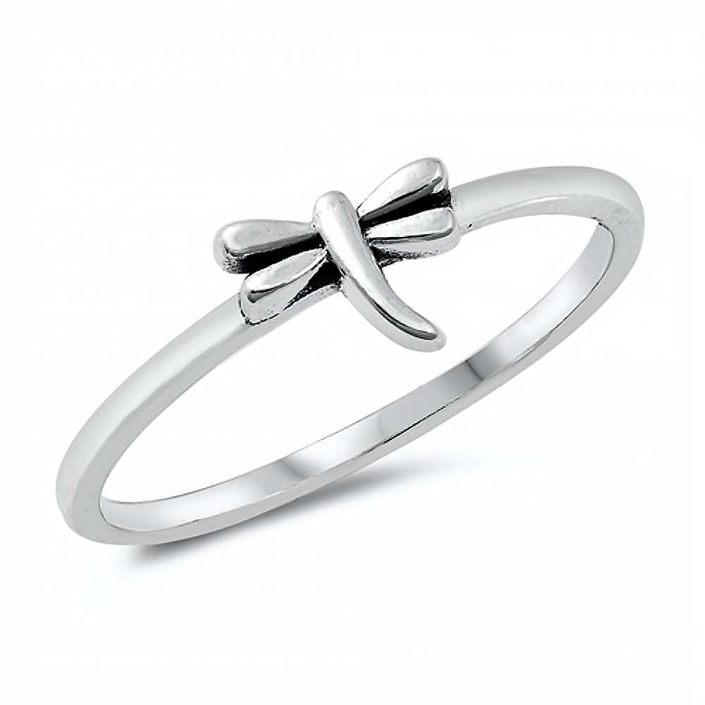 Sterling Silver 6mm Dragonfly Ring