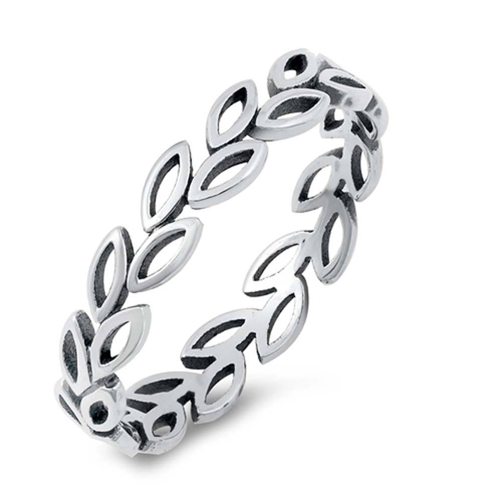 Sterling Silver Little Leaves Ring