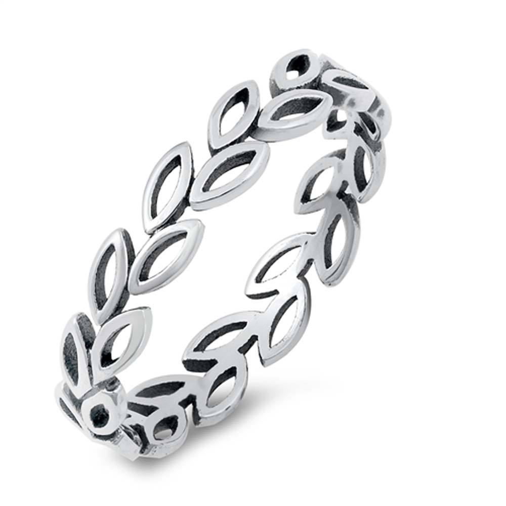 Sterling Silver Little Leaves Ring