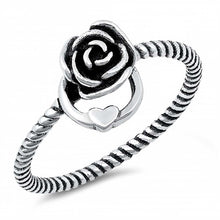 Load image into Gallery viewer, Sterling Silver Rose Ring