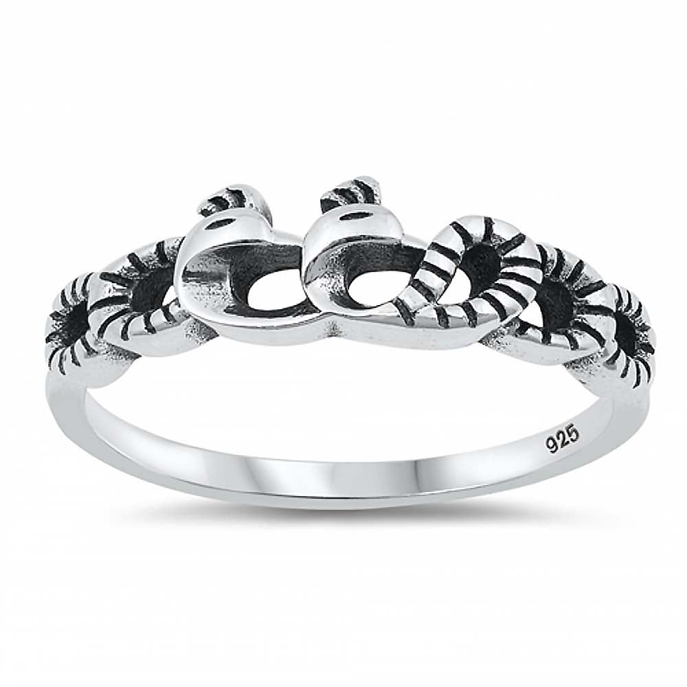 Sterling Silver Snakes Ring