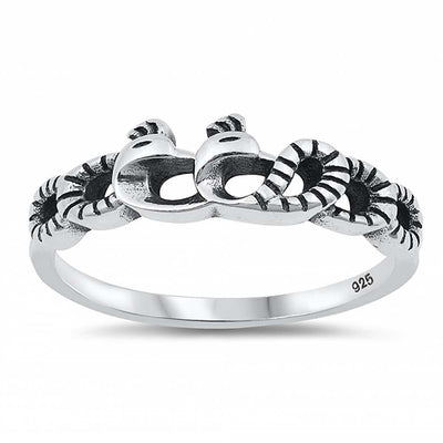 Sterling Silver Snakes Ring
