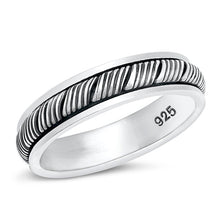 Load image into Gallery viewer, Sterling Silver Polished Braid Plain Ring Face Height-5mm