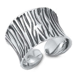 Sterling Silver Oxidized Plain Ring