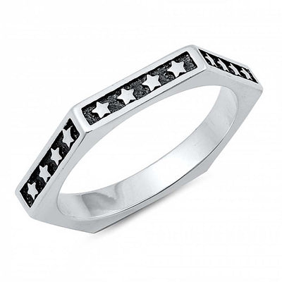 Sterling Silver Stars Ring