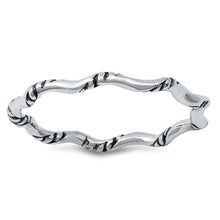 Load image into Gallery viewer, Sterling Silver Oxidized Wavy Rope Ring