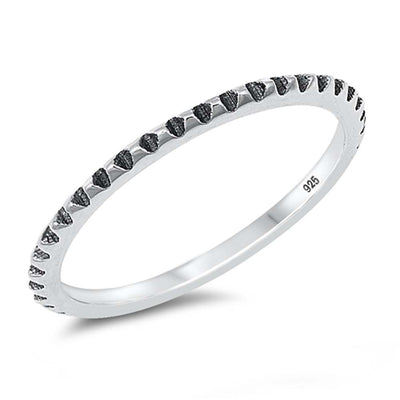 Sterling Silver Oxidize Plain Ring