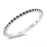 Sterling Silver Oxidize Plain Ring