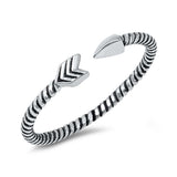 Sterling Silver Oxidized Arrow Ring