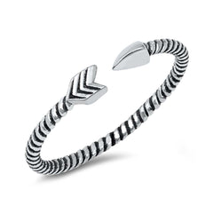 Sterling Silver Oxidized Arrow Ring