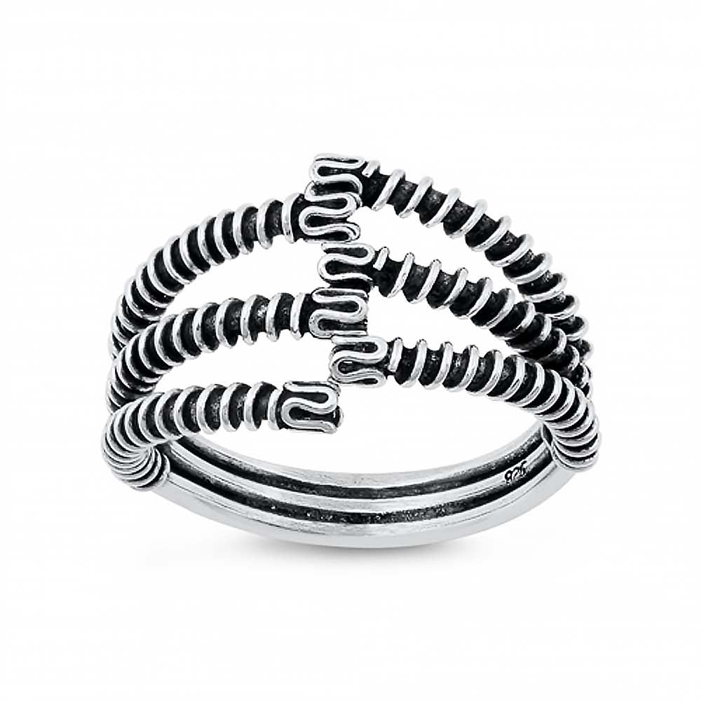 Sterling Silver Oxidized Plain Ring