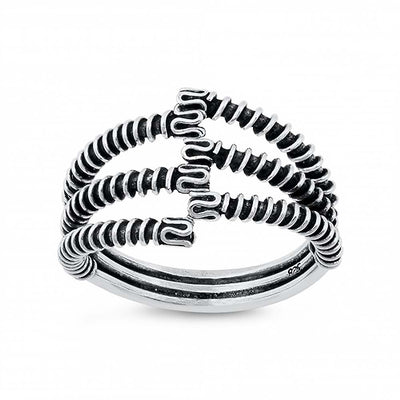 Sterling Silver Oxidized Plain Ring