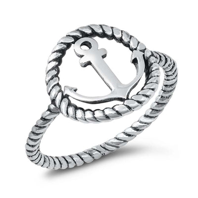 Sterling Silver Anchor Ring
