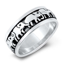 Load image into Gallery viewer, Sterling Silver Elephants Ring