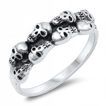 Load image into Gallery viewer, Sterling Silver Skull Ring