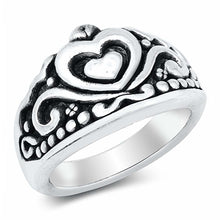 Load image into Gallery viewer, Sterling Silver Electroform Heart Ring