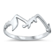 Load image into Gallery viewer, Sterling Silver High Polish Mountains Ring