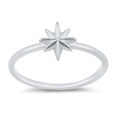 Sterling Silver High Polish Twinkle Stars Ring