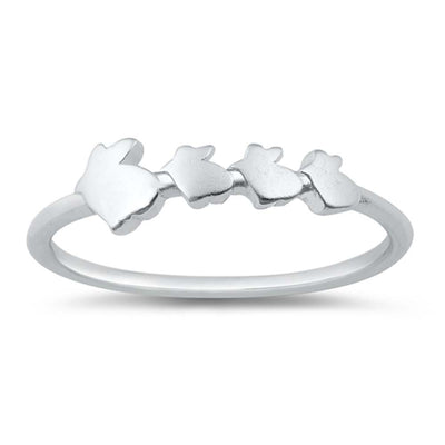 Sterling Silver High Polish Rabbits Ring