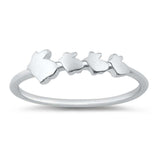 Sterling Silver High Polish Rabbits Ring