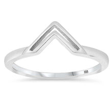 Load image into Gallery viewer, Sterling Silver Polished V Shaped Ring