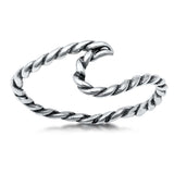 Sterling Silver Oxidized Wave Ring