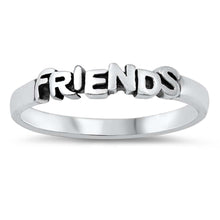 Load image into Gallery viewer, Sterling Silver Oxidized Friends Ring