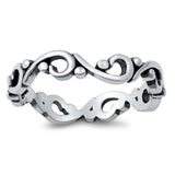 Sterling Silver Oxidized Plain Ring