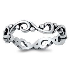 Sterling Silver Oxidized Plain Ring