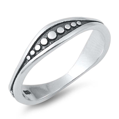 Sterling Silver Oxidized Plain Ring