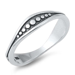 Sterling Silver Oxidized Plain Ring