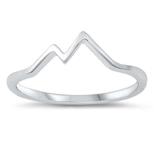 Load image into Gallery viewer, Sterling Silver Rhodium Plated Mountains Ring
