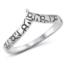 Load image into Gallery viewer, Sterling Silver Oxidized V Shape Ring