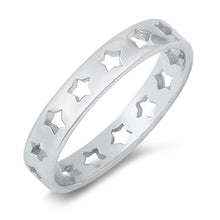 Load image into Gallery viewer, Sterling Silver Rhodium Plated Stars Ring
