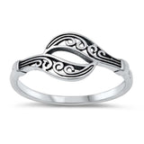 Sterling Silver Oxidized Plain Ring