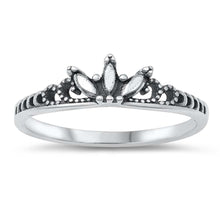 Load image into Gallery viewer, Sterling Silver Oxidized Crown Ring